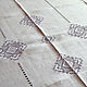 White linen festive tablecloth openwork embroidery stitch. Tablecloths. EmbroideryINNAI. Online shopping on My Livemaster.  Фото №2