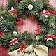 Order New Year's wreath on the door on the wall new year 2024 interior wreath. Home textiles for children and toys. Livemaster. . New Year\\\\\\\'s compositions Фото №3