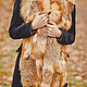 Меховой шарф из лисы рыжий, Шарфы, Москва,  Фото №1