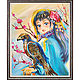 Painting Japanese motifs 'Girl with a falcon'. Pictures. irina-churina (irina-churina). Online shopping on My Livemaster.  Фото №2