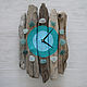 Часы из дрифтвуда (морского дерева) и морских стеклышек, Часы классические, Анапа,  Фото №1