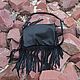 Shoulder bag leather Fringe black. Classic Bag. Katorina Rukodelnica HandMadeButik. Online shopping on My Livemaster.  Фото №2