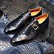 Monki shoes made of genuine crocodile leather, hand-painted!, Shoes, St. Petersburg,  Фото №1