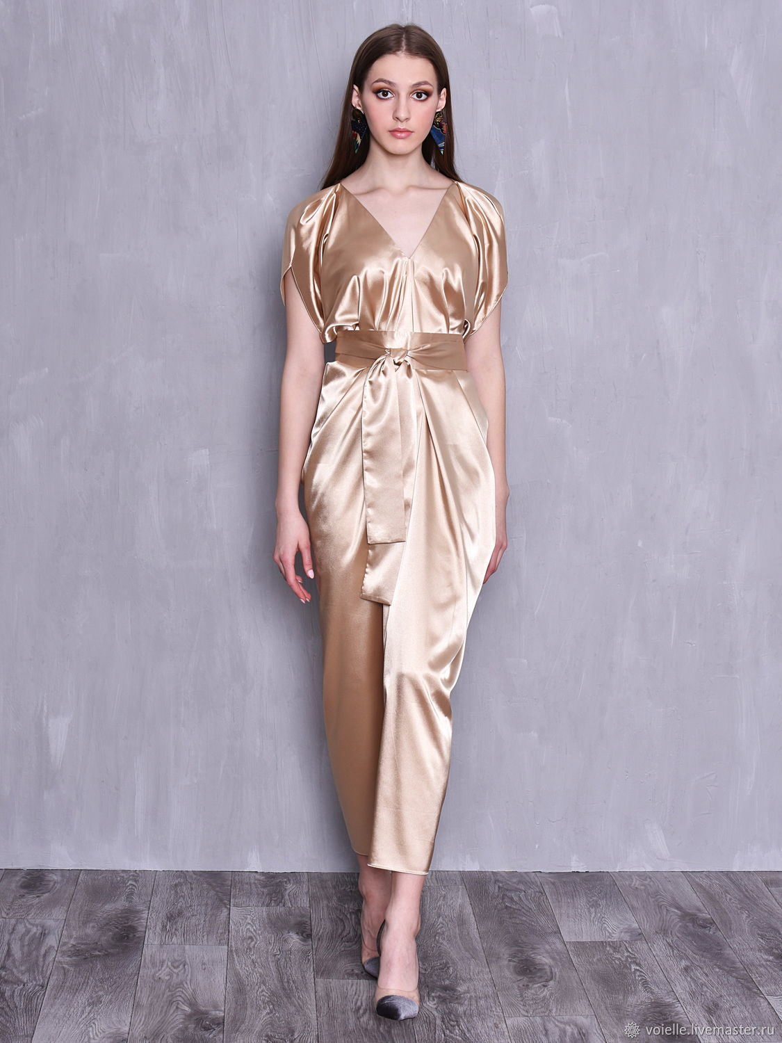 Золотое Трикотажное Платье