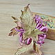 Brooch made of silk chrysanthemum 'Flirty'. Brooches. LIUDMILA SKRYDLOVA (flower glade). My Livemaster. Фото №5