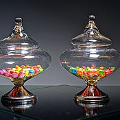 Vases: DAUM crystal rosettes