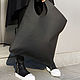 Матовая, черная сумка из натуральной  кожи. Дизайнерская сумка на каждый день. Сумка из кожи вместительная. Красивая и модная сумка.
