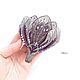 Magnolia brooch purple with gray, 9 x 8 cm. Brooches. Elysever jewelry. My Livemaster. Фото №5