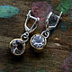 Earrings silver natural stones, silver earrings with rock crystal. Earrings. Natali Batalova. My Livemaster. Фото №5