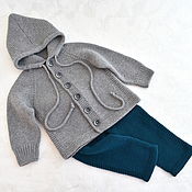Одежда детская handmade. Livemaster - original item Hooded jacket and pants for baby. Merino 100%. Handmade.