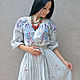Dress with embroidery and painting 'Wondrous glade', Dresses, Vinnitsa,  Фото №1