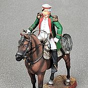 Сувениры и подарки handmade. Livemaster - original item Tin soldier 54 mm. in the painting. Equestrian figure, rider Kutuzov. Handmade.
