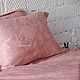 Plain linen. Coral bedding. Coral Linen Duvet Cover Set. 100% cotton. Bedding sets. Daria. Unique linen bedding sets. Online shopping on My Livemaster.  Фото №2