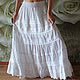 Skirt boho summer white with lace Foam sea 2. Boho. Bohemian chic. Skirts. Olgalevas. Online shopping on My Livemaster.  Фото №2