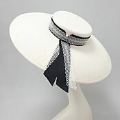 Аксессуары handmade. Livemaster - original item Wide-brimmed hat with ribbons. Handmade.