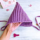Order children's wool cap for girls knitted warm lilac. babyshop. Livemaster. . Baby hat Фото №3