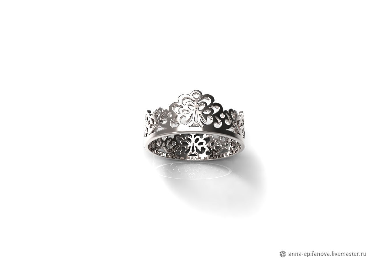 Ажурное кружевное кольцо из серебра 925 пробы (К15), Кольца, Челябинск,  Фото №1