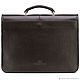 Leather briefcase 'Wilhelm' (dark brown). Brief case. Russian leather Guild. Online shopping on My Livemaster.  Фото №2