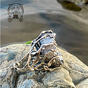 Винтаж handmade. Livemaster - original item Leda and the Swan. Author silver ring.. Handmade.