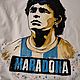 T-shirt print of the football player Maradona hand painted. T-shirts and undershirts for men. Koler-art handpainted wear. My Livemaster. Фото №6