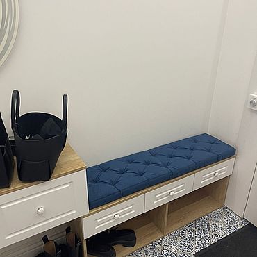 Для дома и интерьера ручной работы. Ярмарка Мастеров - ручная работа Подушка сидушка на скамью или обувницу. Handmade.