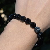 Украшения handmade. Livemaster - original item Bracelet natural black agate. Bracelet agate. Agate bracelet. Handmade.