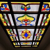 Для дома и интерьера handmade. Livemaster - original item Stained Glass Tiffany. Tiffany ceiling stained glass in the frame. Handmade.
