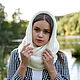 Snudy: Snood scarf knitted in 2 turns milky white snood. Snudy1. Scarfland. My Livemaster. Фото №4