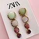 Серьги Zara. Серьги-пусеты. Don’t forget the brooch ❗️. Интернет-магазин Ярмарка Мастеров.  Фото №2