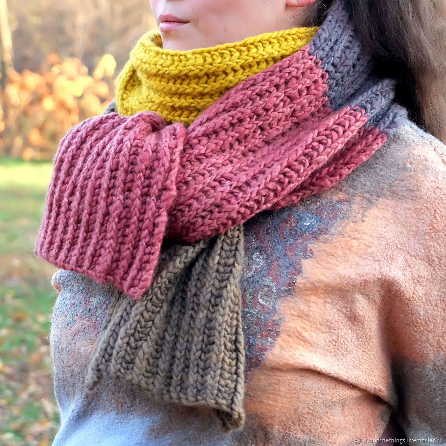 Шарфы | вязанные шарфы из мериносовой шерсти