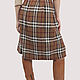 Order Plaid MIDI skirt wool beige. Yana Levashova Fashion. Livemaster. . Skirts Фото №3