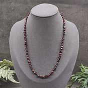 Работы для детей, handmade. Livemaster - original item Beads natural stone garnet. Handmade.