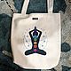 Shopper bag white Chakra print, charged for happiness and success. Shopper. zuevraincoat (zuevraincoat). My Livemaster. Фото №4