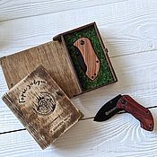 Сувениры и подарки handmade. Livemaster - original item Folding camping knife in a gift box. Handmade.