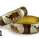Order Vintage bracelets Buffalo Bone Brass D65 mm. - Olga - Mari Ell Design. Livemaster. . Hard bracelet Фото №3