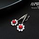 Серьги-цветы. Серьги классические. Маргарита Туркина Украшения (marlijewelry). Интернет-магазин Ярмарка Мастеров.  Фото №2