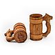 Order Wood mug with carved handle 'lion' 0,5 l. Beer mug. SiberianBirchBark (lukoshko70). Livemaster. . Mugs and cups Фото №3