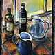 Oil painting in frame still life WITH JUGS, Pictures, Moscow,  Фото №1