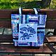 shopper: Patchwork bag 'Gzhel', Quilted bag, Blue, Shopper, Barnaul,  Фото №1