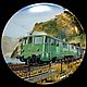 Collection plates 'locomotives of Switzerland' Rudolf L. Merz, Vintage interior, Moscow,  Фото №1