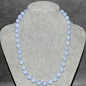 Работы для детей, handmade. Livemaster - original item The most delicate sapphire (blue agate) natural beads. Handmade.