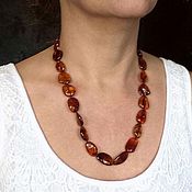 Работы для детей, handmade. Livemaster - original item Amber beads made of natural amber a gift for a woman mother on March 8. Handmade.