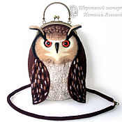Сумки и аксессуары handmade. Livemaster - original item Owl bag / women`s felted handbag / wool bag / owl eared. Handmade.