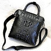 Сумки и аксессуары handmade. Livemaster - original item Bag made of embossed part of genuine crocodile leather. Handmade.