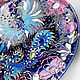 "Синяя птица счастья" тарелка на стену 32 см. Тарелки декоративные. Декоративные тарелки Тани Шест. Ярмарка Мастеров.  Фото №4
