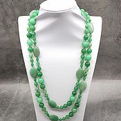 Работы для детей, handmade. Livemaster - original item Natural Green Aventurine Long Beads. Handmade.