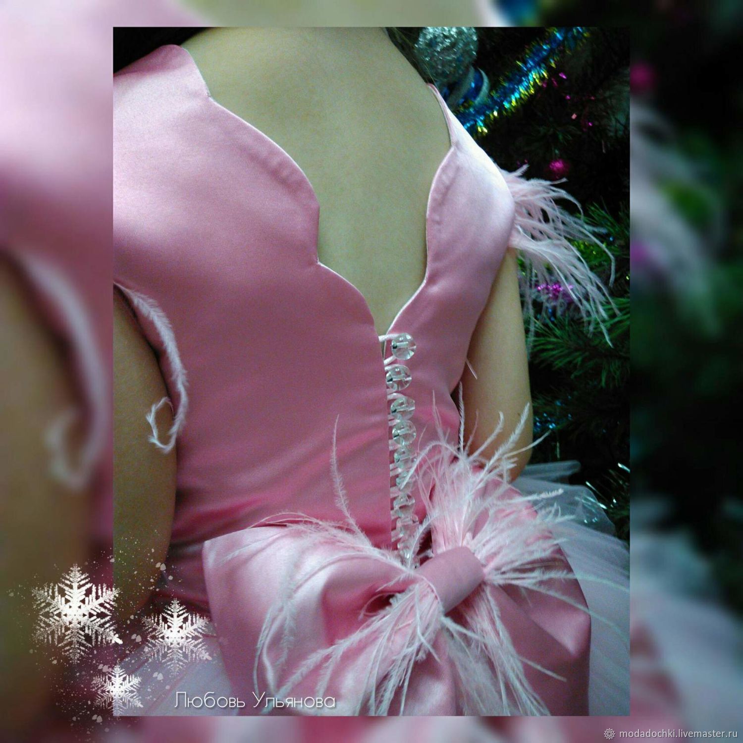 Платье "Розовый фламинго"