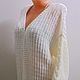 Кардиган белый вязаный из шерсти  рукава три четверти. Кардиганы. Sweater Star Вязание на заказ.. Ярмарка Мастеров.  Фото №6