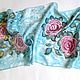 Batik scarf 'Roses'. Scarves. OlgaPastukhovaArt. My Livemaster. Фото №6