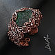 Bracelet with stone uvarovit metal copper ' Mistress'. Hard bracelet. Del-moro. My Livemaster. Фото №6